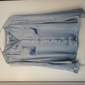 Light blue polyester Loft blouse